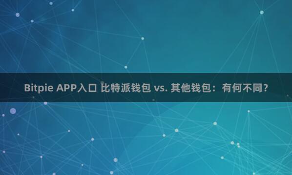 Bitpie APP入口 比特派钱包 vs. 其他钱包：有何不同？