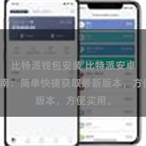 比特派钱包安装 比特派安卓下载指南：简单快捷获取最新版本，方便实用。