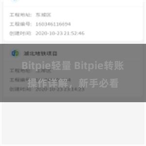 Bitpie轻量 Bitpie转账操作详解，新手必看